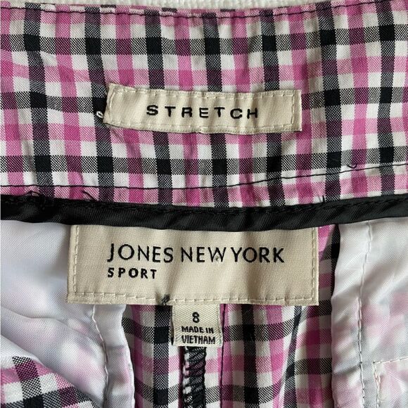 Jones New York Sport Plaid Shorts Stretchy Size 8 - Picture 9 of 14